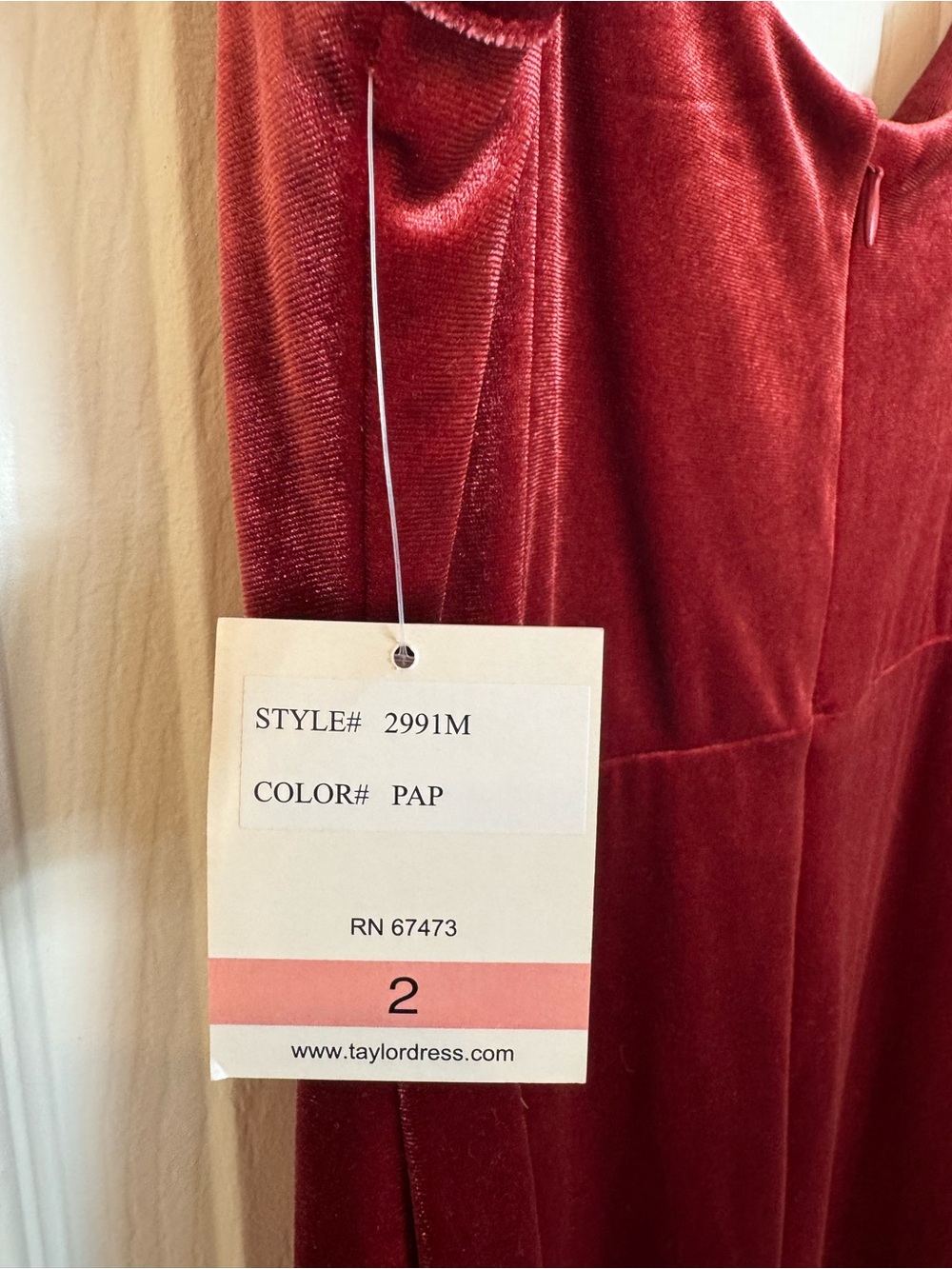Taylor Burgundy Velvet Midi Slip Dress with Cowl Neck - Picture 3 of 5